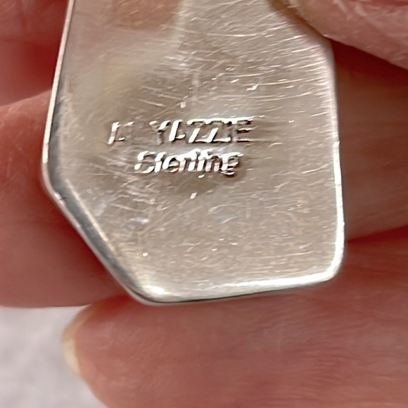 Al Yazzie Coral & Sterling Earrings - Picture 2 of 5